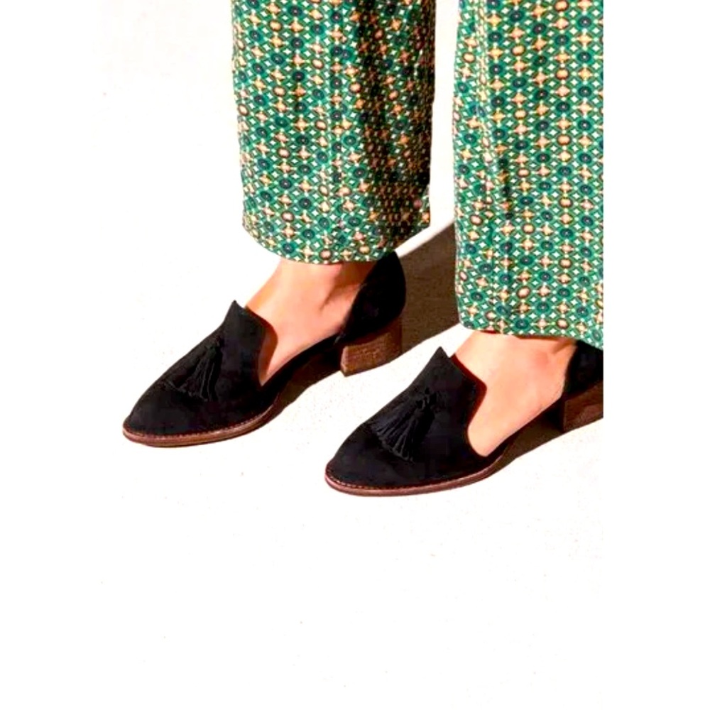 Free People by Jeffrey Campell  Charles Slip On Loafers Black Suede